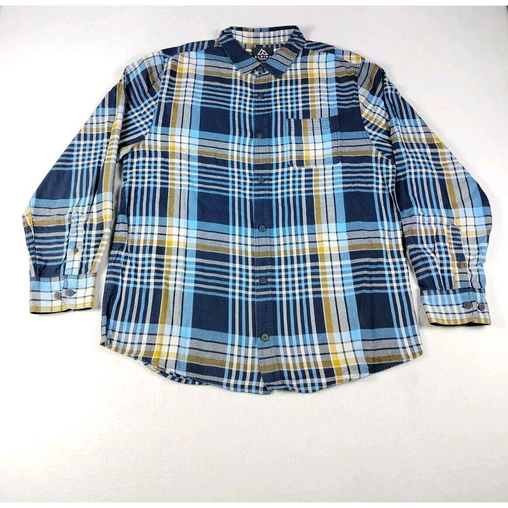 Alpine Design Shirt‎ Mens Large Multicolor Flannel Plaid Gorpcore Cottagecore